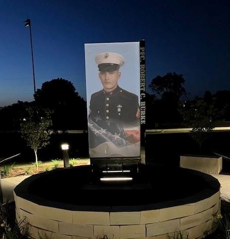 Burke monument, evening